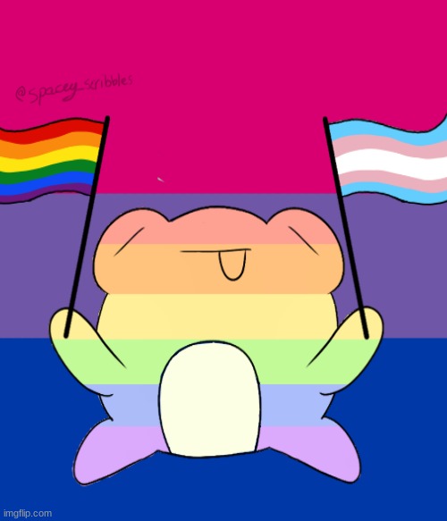 Pride Frog :> | image tagged in frog,pog,pride month,hello | made w/ Imgflip meme maker