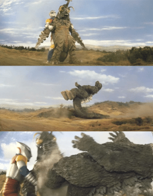 High Quality Godzilla fly-kick Blank Meme Template
