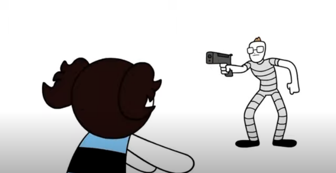 High Quality who gave the nerd a gun? Blank Meme Template