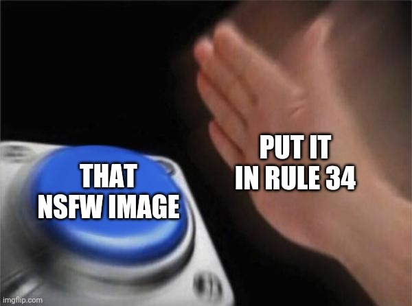 Blank Nut Button Meme | PUT IT IN RULE 34 THAT NSFW IMAGE | image tagged in memes,blank nut button | made w/ Imgflip meme maker