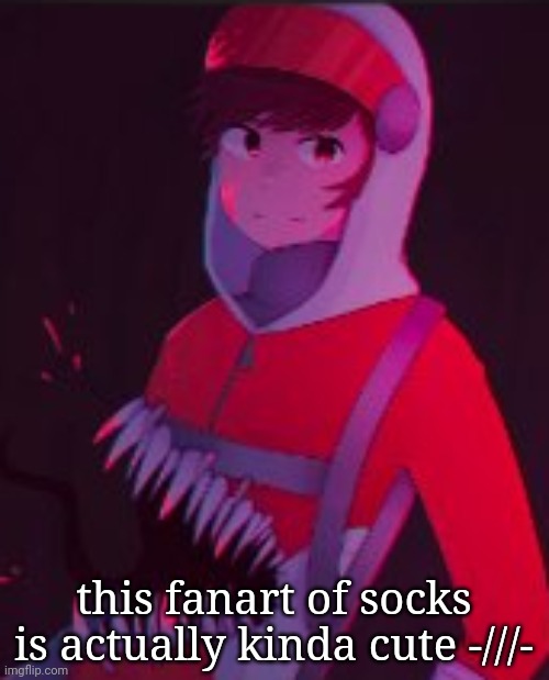 this fanart of socks is actually kinda cute -///- | image tagged in e | made w/ Imgflip meme maker