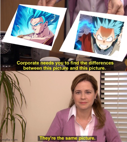 They're The Same Picture Meme | image tagged in memes,they're the same picture,goku,deku,my hero academia,dragon ball z | made w/ Imgflip meme maker