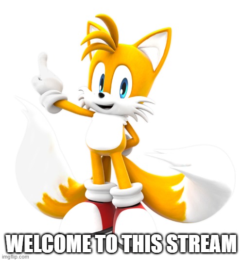 welcome to this stream! | WELCOME TO THIS STREAM | image tagged in tails,tails the fox,sonic the hedgehog,sonic | made w/ Imgflip meme maker