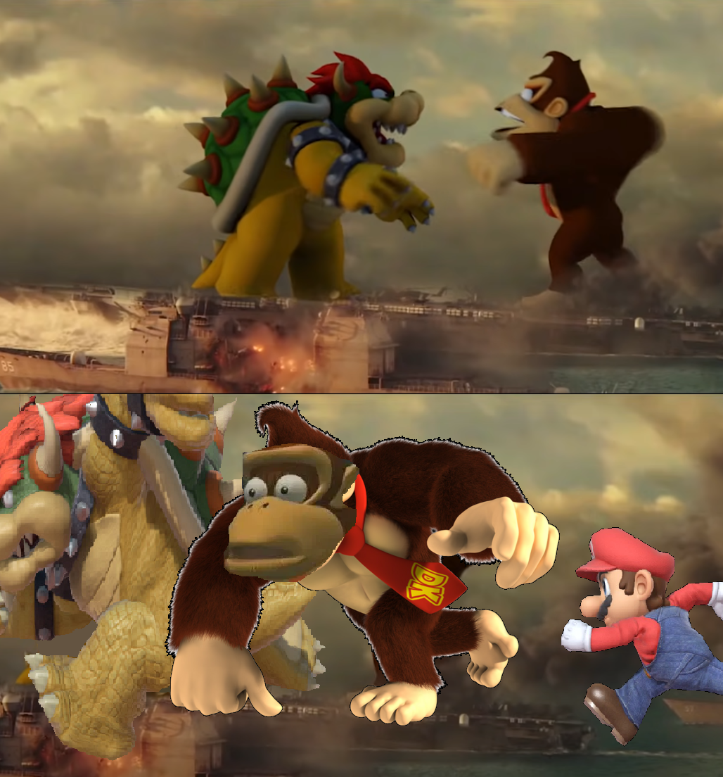 High Quality Bowser, Donkey Kong, Mario Blank Meme Template