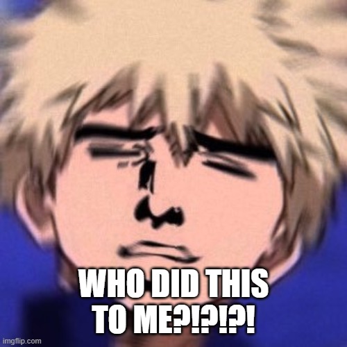 bakuhoe | WHO DID THIS TO ME?!?!?! | image tagged in bakuhoe | made w/ Imgflip meme maker