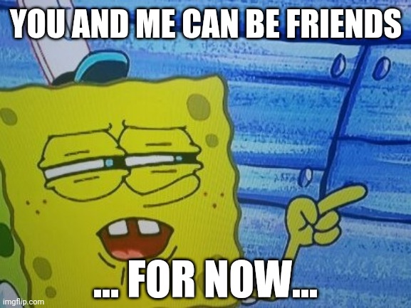 YOU AND ME CAN BE FRIENDS ... FOR NOW... | made w/ Imgflip meme maker