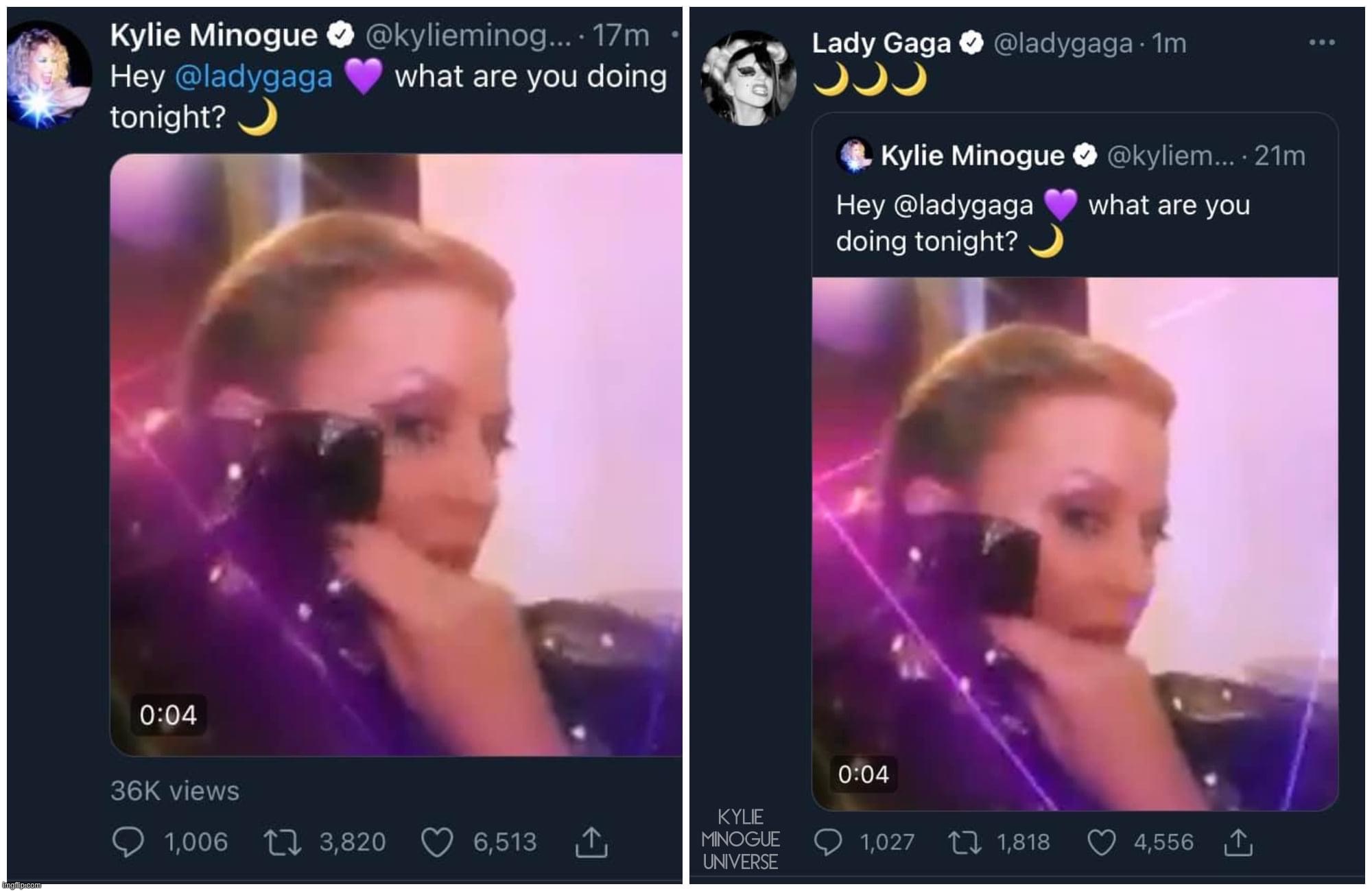 It’s happenin’ | image tagged in kylie lady gaga tweet | made w/ Imgflip meme maker