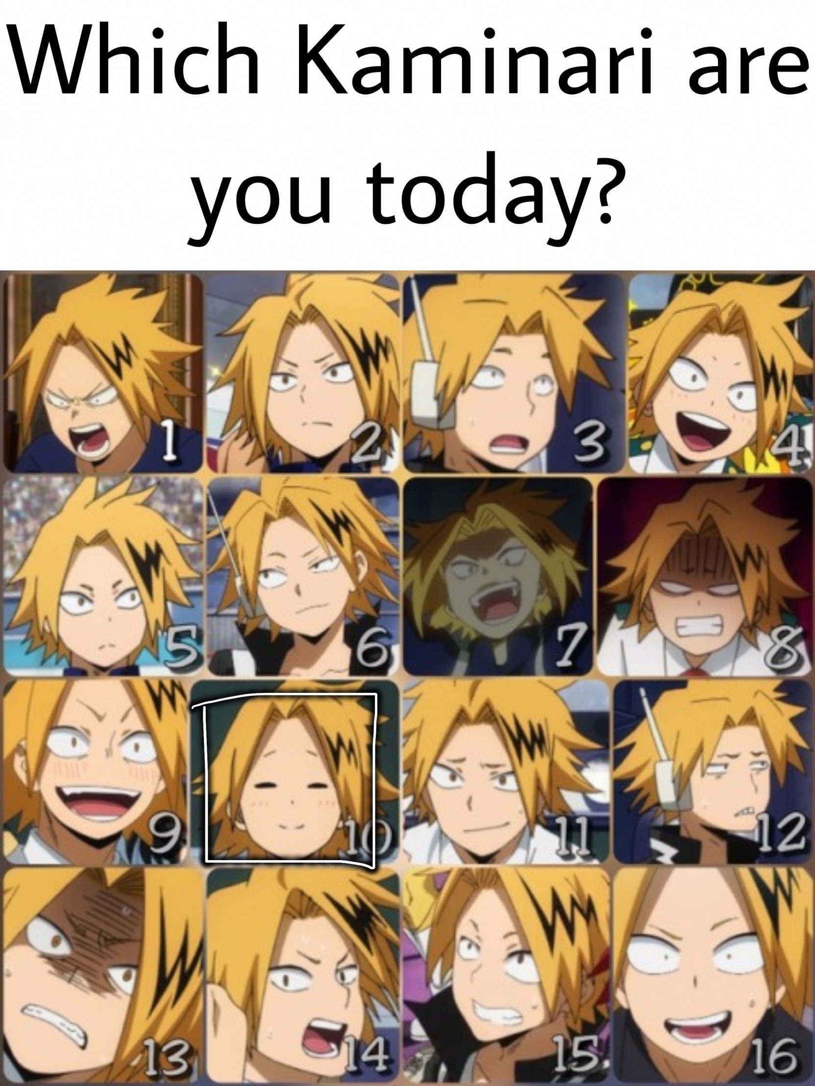 High Quality Which kaminari are you today? Blank Meme Template