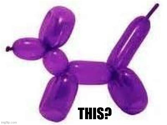 Balloon animal | THIS? | image tagged in balloon animal | made w/ Imgflip meme maker