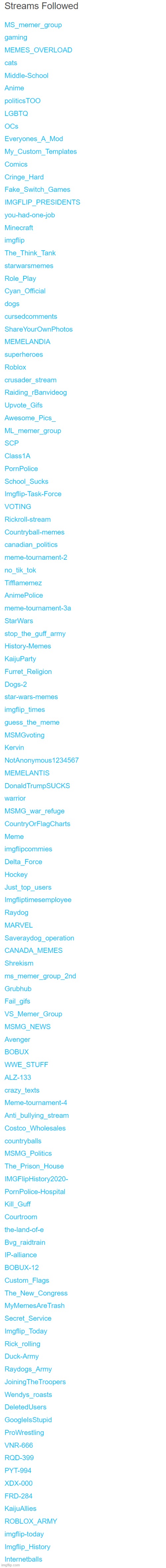 I think I follow too much streams | made w/ Imgflip meme maker