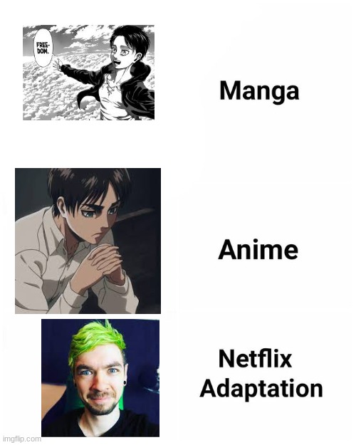 oof | image tagged in netflix adaptation | made w/ Imgflip meme maker