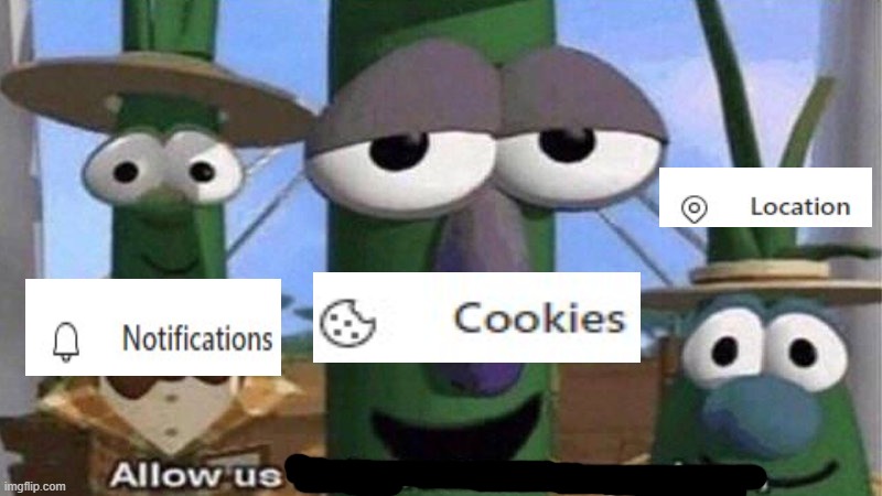 POV: You're visiting a website... | image tagged in veggietales 'allow us to introduce ourselfs' | made w/ Imgflip meme maker