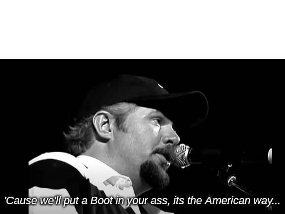 High Quality Toby Keith 'murica Blank Meme Template