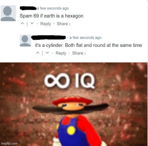 Ah yes, the negotiator (of the flat vs round earth debate) | image tagged in infinite iq,memes,flat earth,round earth,big brain,reply | made w/ Imgflip meme maker