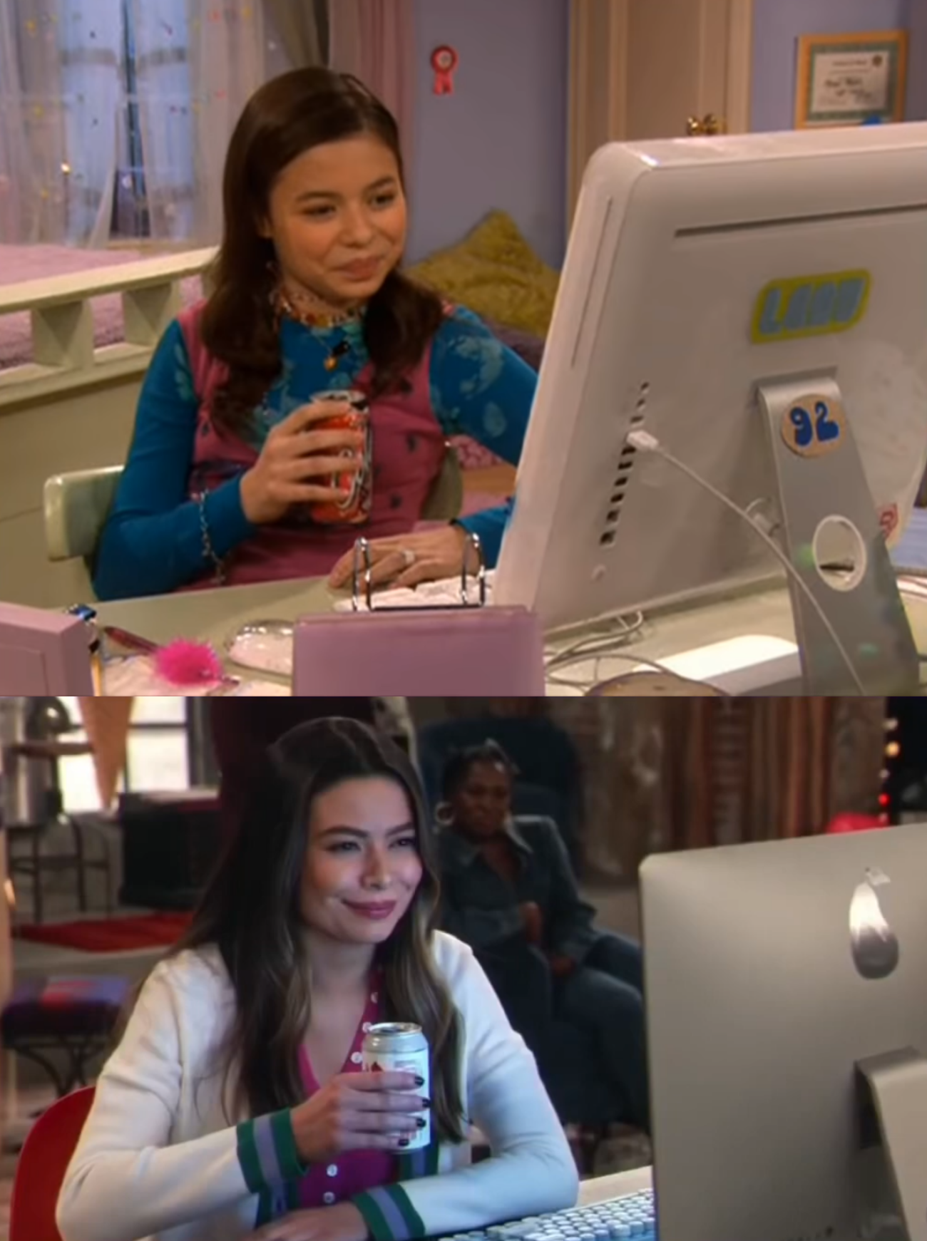 High Quality iCarly then and now Blank Meme Template