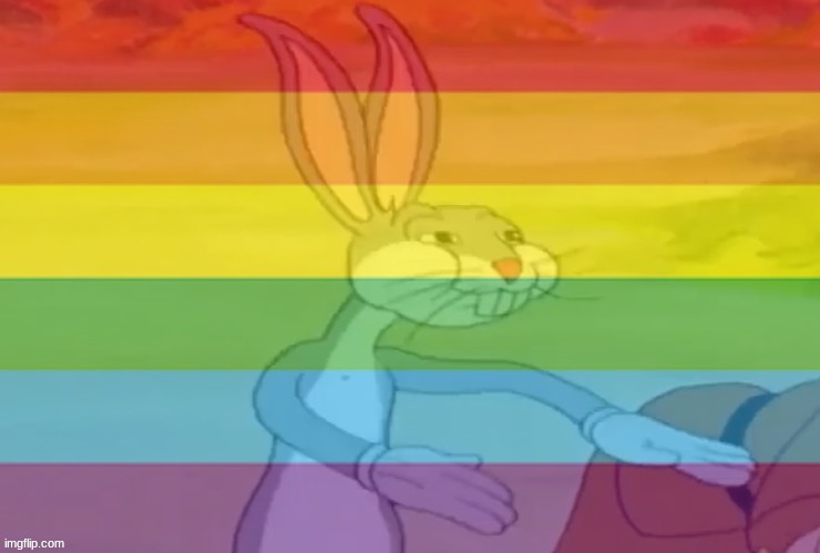 LGBT bugs bunny | image tagged in lgbt bugs bunny | made w/ Imgflip meme maker