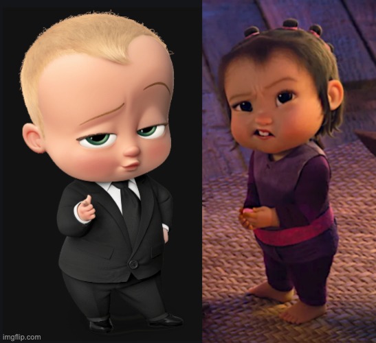 Battle of the Babies | image tagged in boss baby vs con baby | made w/ Imgflip meme maker