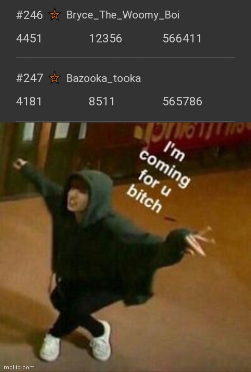 image tagged in i'm coming for u bitch | made w/ Imgflip meme maker