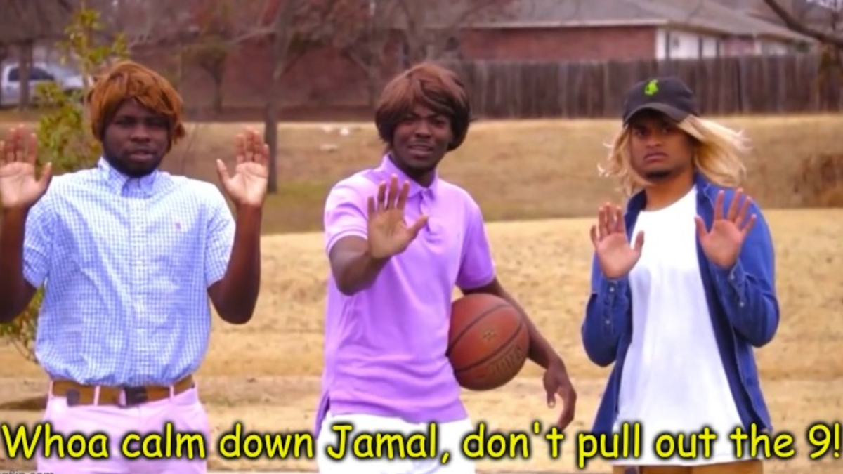 Woah calm down Jamal, don’t pull out the 9! Blank Meme Template