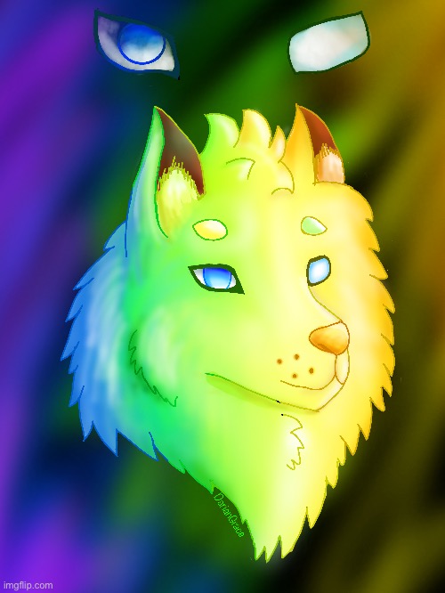 I made a digital version of that wolf drawing :D | image tagged in digital art,art,wolf | made w/ Imgflip meme maker