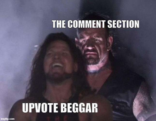 idiot detected*{subject-Beggar*}=[Eliminate subject]} | THE COMMENT SECTION; UPVOTE BEGGAR | image tagged in man behind man,upvote beggars,to be continued,funny | made w/ Imgflip meme maker