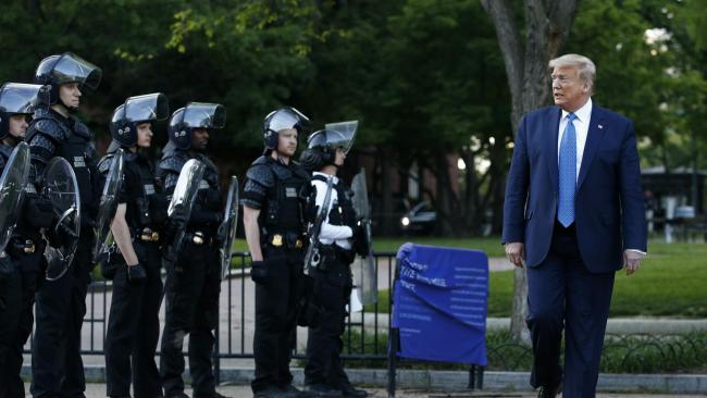 Trump Lafayette Square Blank Meme Template