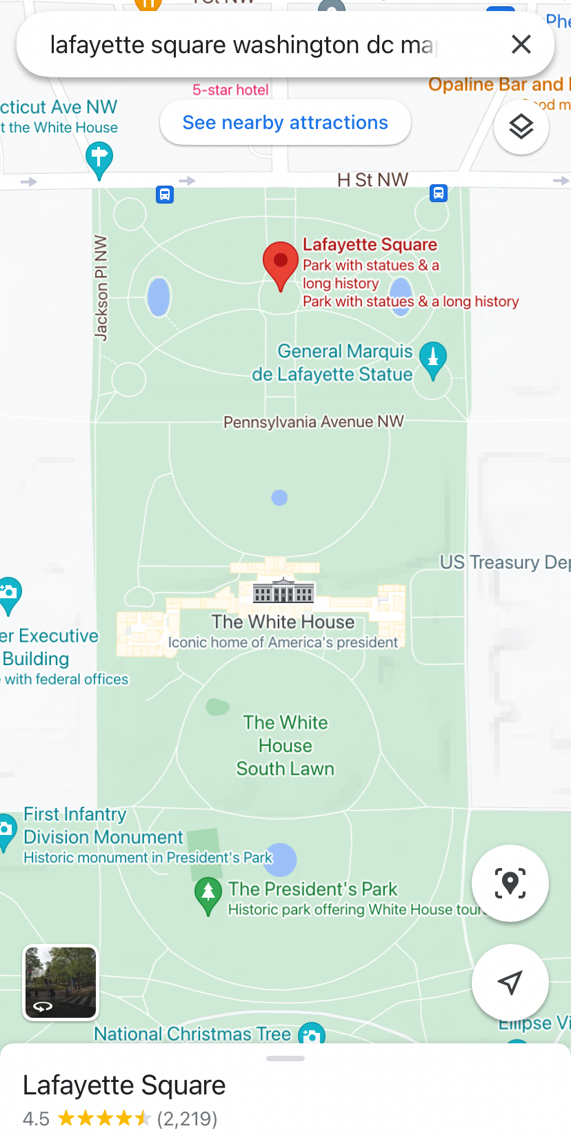 Lafayette Square White House map Blank Meme Template