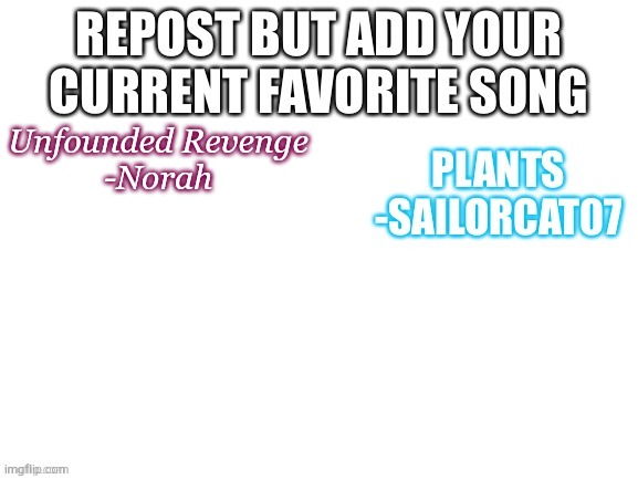 Unfounded Revenge
-Norah | made w/ Imgflip meme maker
