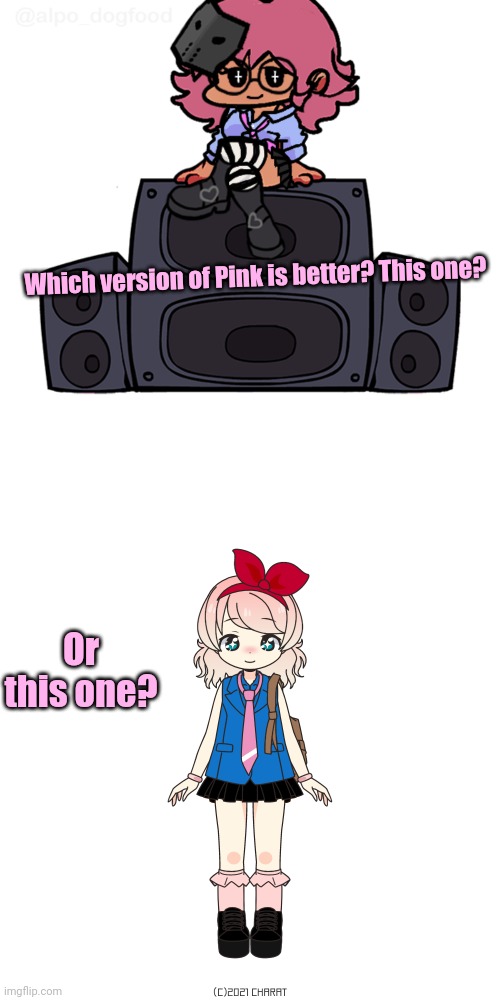 Bored | Which version of Pink is better? This one? Or this one? | made w/ Imgflip meme maker