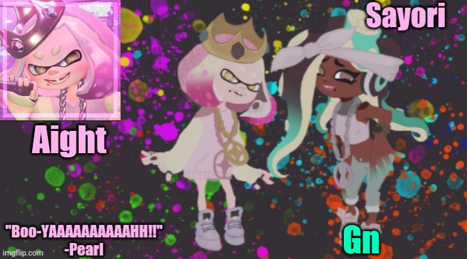 Sayori but she's Off the Hook! | Aight; Gn | image tagged in sayori but she's off the hook | made w/ Imgflip meme maker