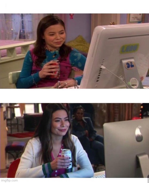 Icarly Interesting now and then Meme Template Imgflip