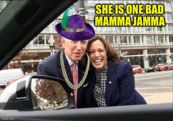 Biden Harris | SHE IS ONE BAD
MAMMA JAMMA | image tagged in biden harris | made w/ Imgflip meme maker