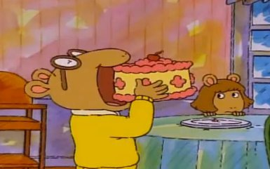 arthur eating a whole cake Blank Meme Template