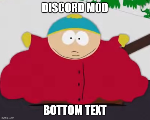 discord mod | DISCORD MOD; BOTTOM TEXT | made w/ Imgflip meme maker