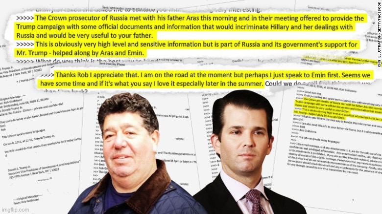Re-cringe! | image tagged in donald trump jr emails russiagate | made w/ Imgflip meme maker