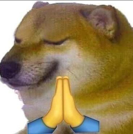 cheems praying Blank Meme Template