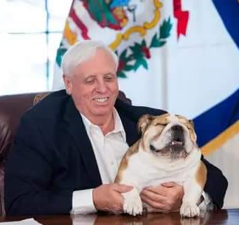 Jim Justice and Dog Blank Meme Template