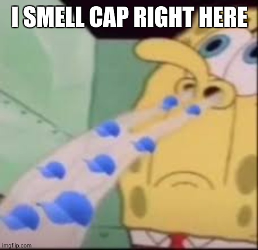 I smell cap | I SMELL CAP RIGHT HERE | image tagged in i smell cap | made w/ Imgflip meme maker