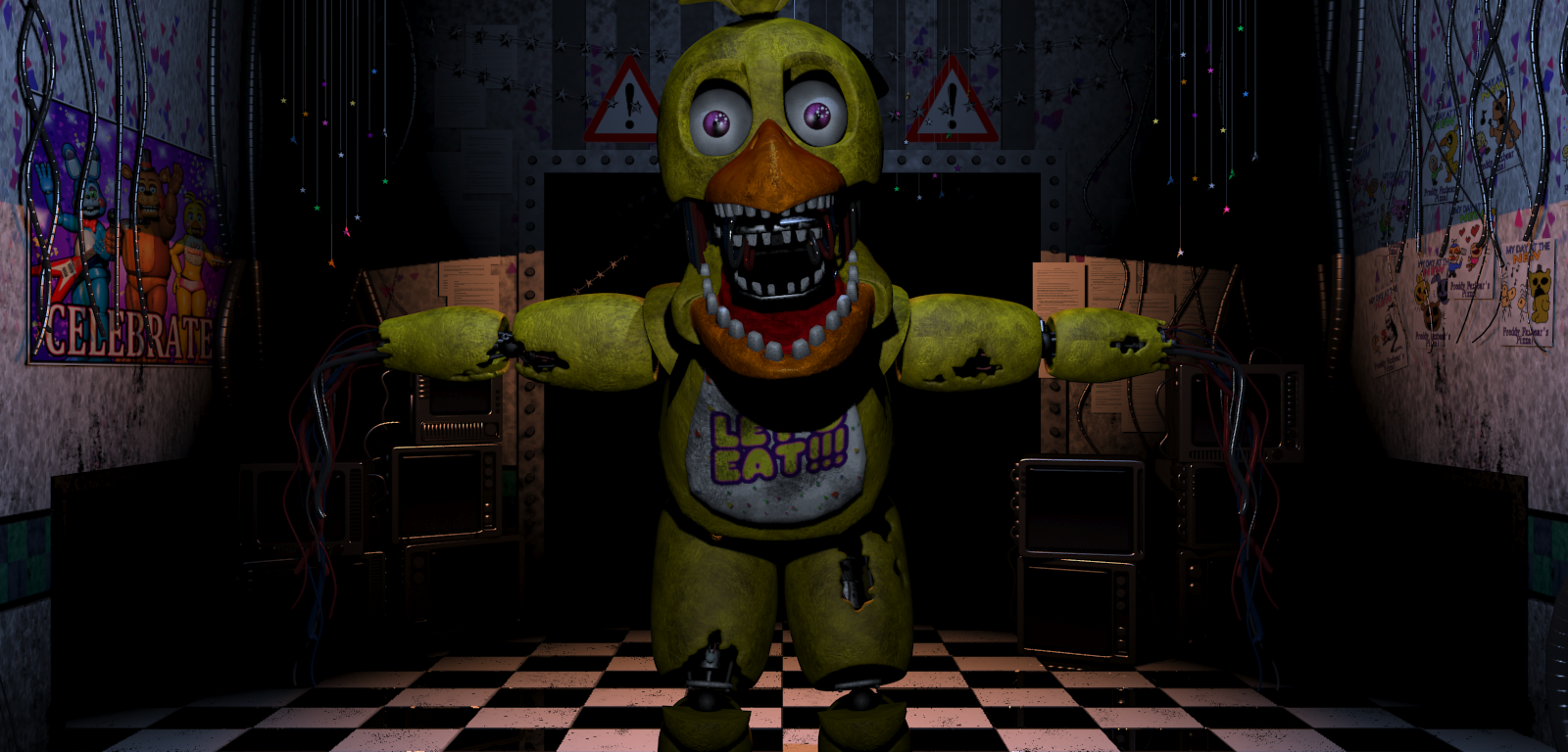High Quality Five Nights At Freddy’s Chica Blank Meme Template