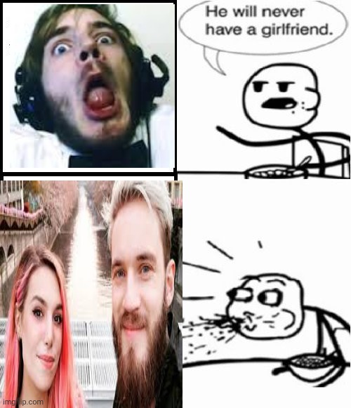 PewDiePie | image tagged in cereal guy spitting | made w/ Imgflip meme maker
