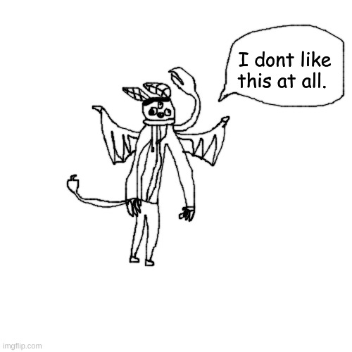 Drew him with black irises and white eyeballs | I dont like this at all. | made w/ Imgflip meme maker