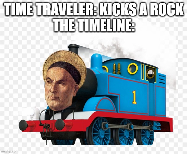 time traveller kicks rock meme