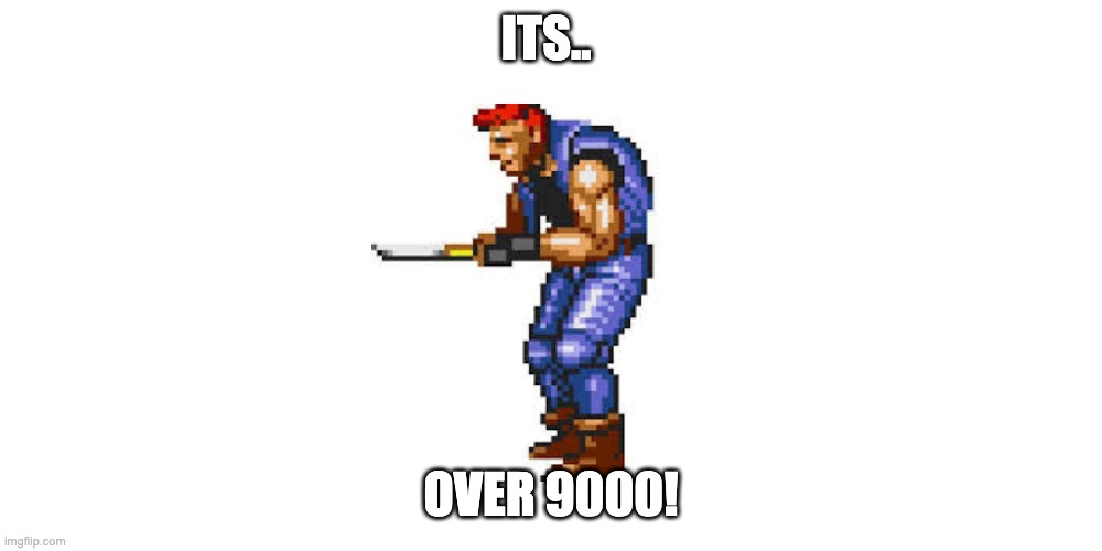 KNIFE GALSIA | ITS.. OVER 9000! | image tagged in sega,gaming | made w/ Imgflip meme maker