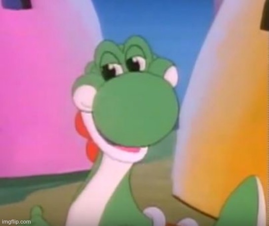 Uh, Yoshi? You good? | image tagged in perverted yoshi | made w/ Imgflip meme maker