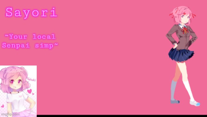 Sayori's Natsuki temp Blank Meme Template