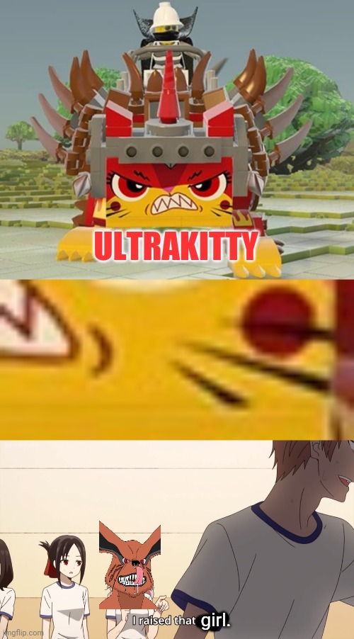 Kurama and Unikitty are the perfect couple | ULTRAKITTY; girl. | image tagged in i raised that boy,naruto,fox,angry unikitty,same energy,memes | made w/ Imgflip meme maker