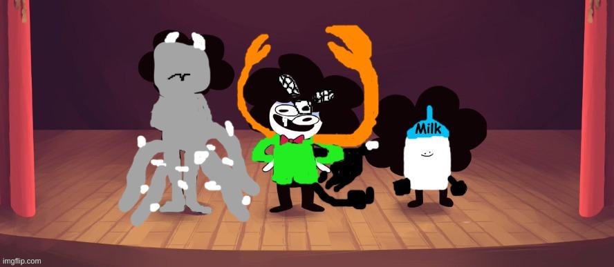 The Pelones but its the boys (Spike belongs to SpikeTheAnomaly and Milk belongs to MilkTheMilkCarton) | image tagged in the pelones but its the boys | made w/ Imgflip meme maker