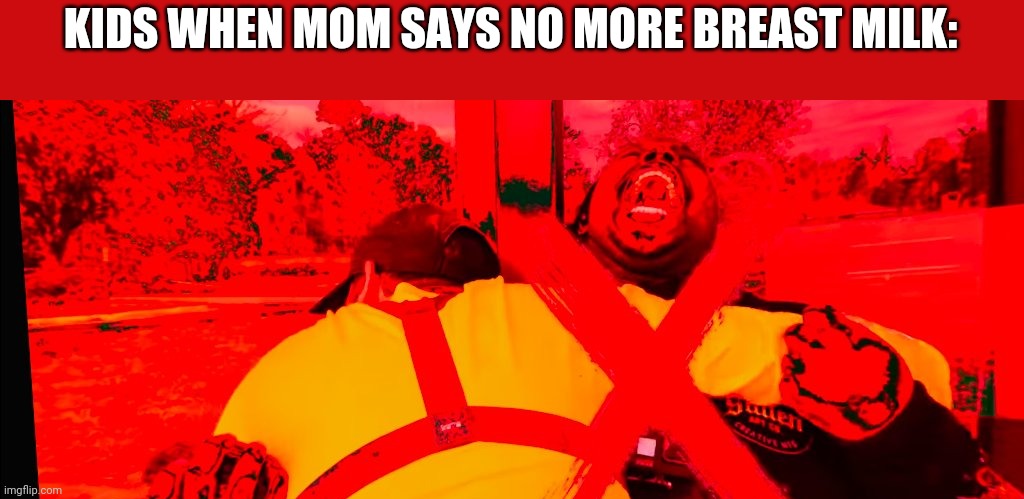KIDS WHEN MOM SAYS NO MORE BREAST MILK: | image tagged in e | made w/ Imgflip meme maker