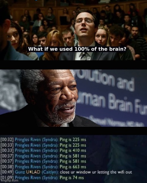 What if we used 100% of the brain | image tagged in what if we used 100 of the brain,funny,memes,infinite iq,wifi,what | made w/ Imgflip meme maker