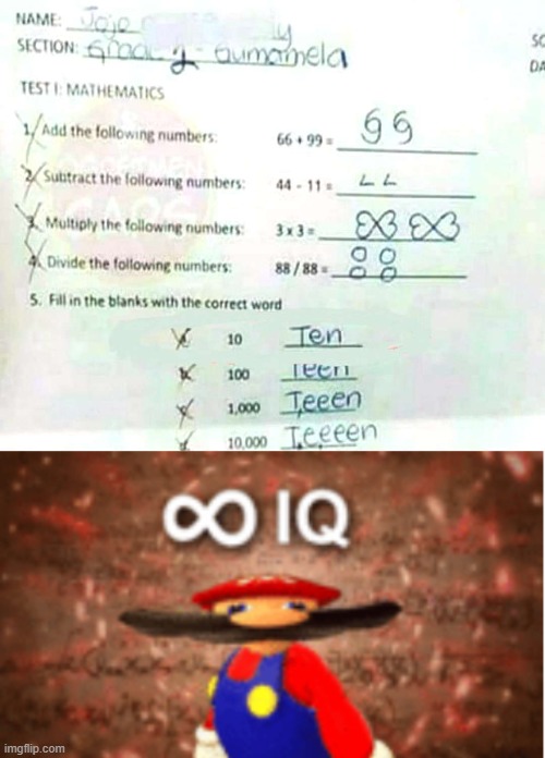 give that kid a medal | image tagged in infinite iq,math memes,exams,600 iq | made w/ Imgflip meme maker
